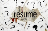 Resume and question marks